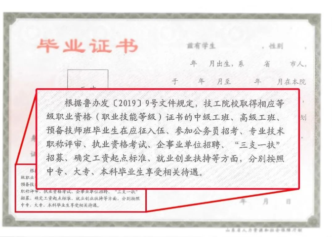 技工院校畢業證