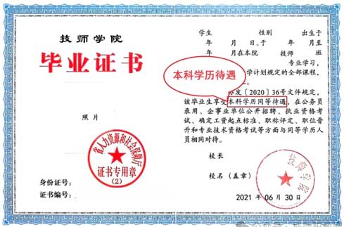 技師學院畢業生本科