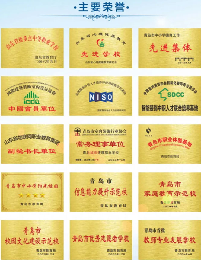 青島城市管理職業學校主要榮譽